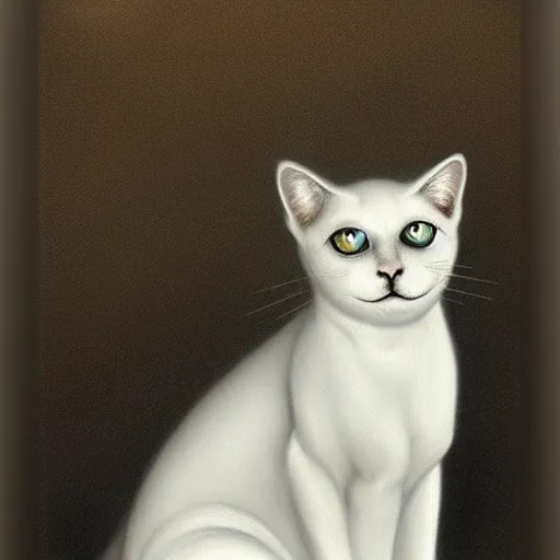Prompt: white cat, art by hr giger!!!, gustave dore, artstation