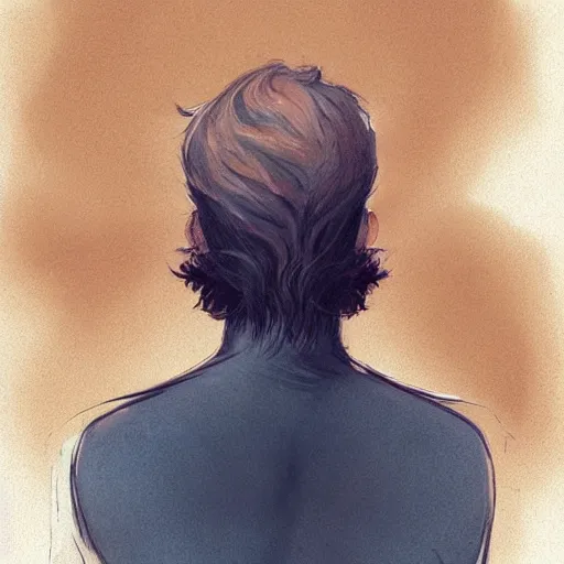 Prompt: a tall, lean man with light tan skin, blue eyes, and shoulder - length, slicked - back blonde hair combed down to the nape of his neck, long face with sunken cheeks and a well defined jawline, with vertical scars over his left eye, dressed casually, art by charlie bowater and artgerma