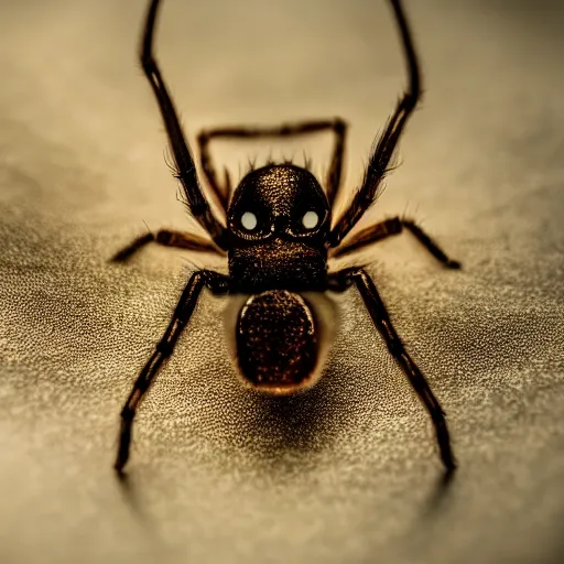 Image similar to macro lens photo of a spider, dynamic lighting, photorealistic, ultra detailed, stunning visuals, blur, studio photo, studio quality lighting, 8 k