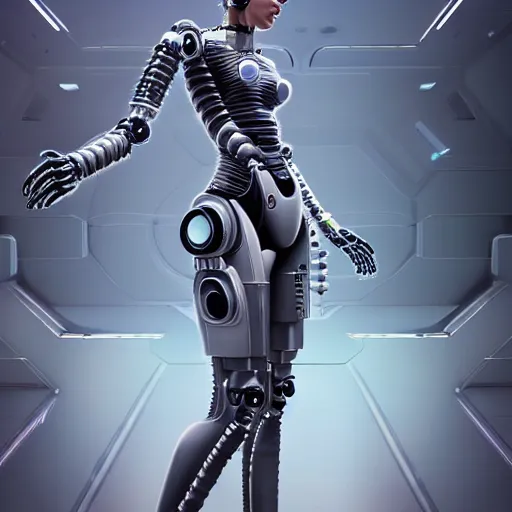 Prompt: Perfectly-Centered Full-body-Portrait of a Mechanical Cyberpunk Female Android, intricate, elegant, super highly detailed, professional digital painting, artstation, concept art, smooth, sharp focus, no blur, no dof, extreme illustration, Unreal Engine 5, Photorealism, HD quality, 8k resolution, cinema 4d, 3D, beautiful, cinematic, art by artgerm and greg rutkowski and alphonse mucha and loish and WLOP
