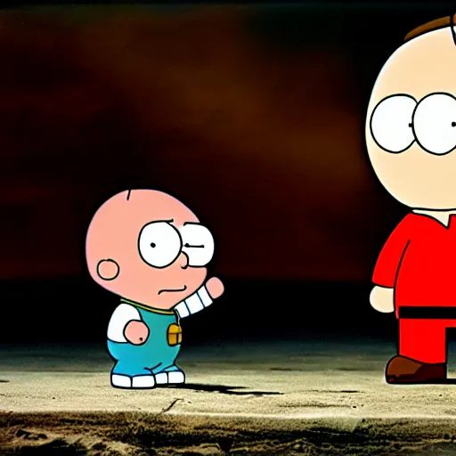 Image similar to uhd photorealisitc candid photo of stewie griffin and arnold shortman. photo by annie leibowitz and steve mccurry