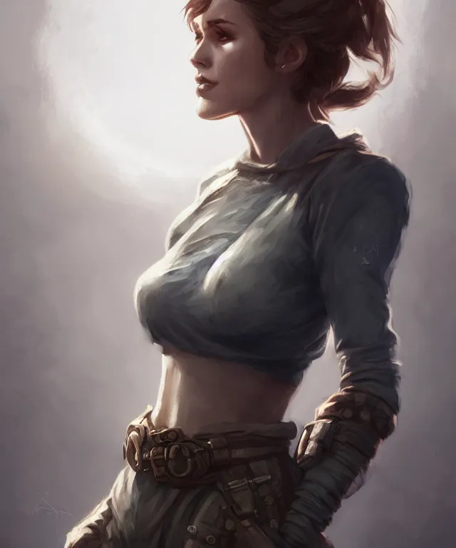 Prompt: settler from fallout by charlie bowater and titian and artgerm, full body portrait, intricate, face, elegant, beautiful, highly detailed, dramatic lighting, sharp focus, trending on artstation, artstationhd, artstationhq, unreal engine, 4 k, 8 k