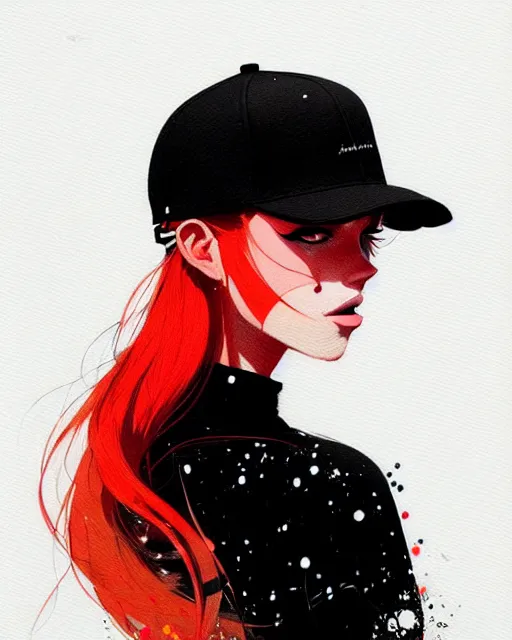 Image similar to a ultradetailed beautiful portrait panting of a stylish woman wearing a snapback, by conrad roset, greg rutkowski and makoto shinkai, trending on artstation