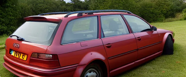 Image similar to Rusty Wrecked Audi A4 B6 Avant (2002), created by Barclay Shaw