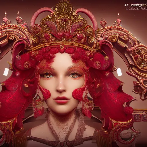 Image similar to princess of ruby, ornate, intricate, hyper detailed, stunning, 4 k, octane render