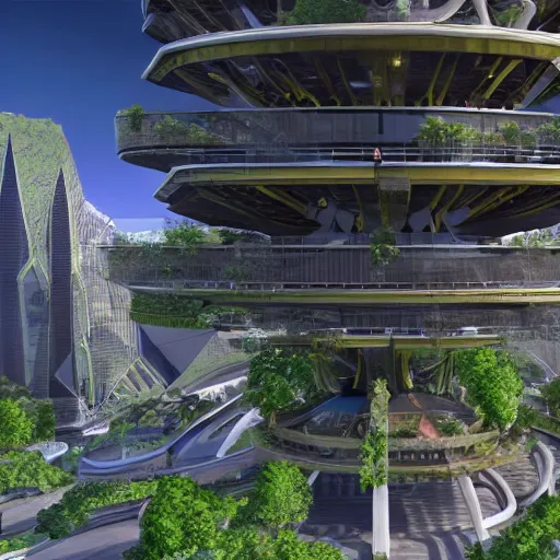 Prompt: Pagoda Arcology