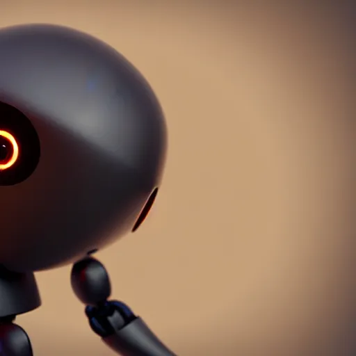 Image similar to a cute little robot, material wood. super realistic 8 k render of a dark hooded powerful elegant, cinematic composition