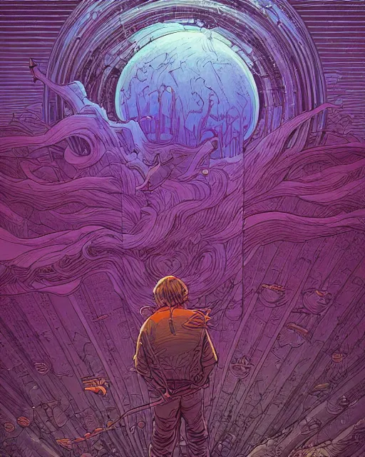 Prompt: the most amazing dream, dan mumford, moebius, hd, digital illustration