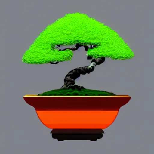 Prompt: bonsai tree! but minimalistic concept art by frank stella gilleard james whalen tom, colorful, soft light, trending on artstation, minimalism