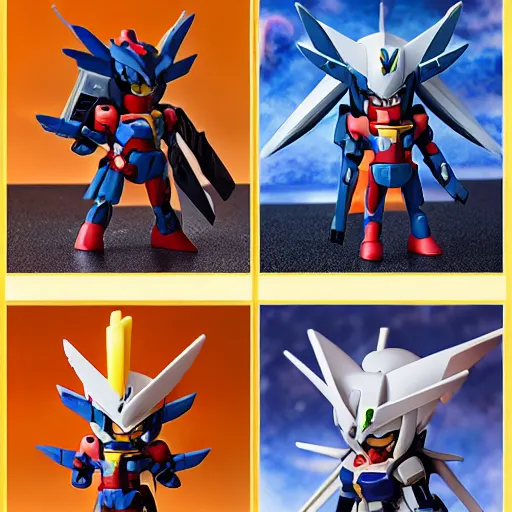 Image similar to high quality portrait flat matte painting of gundam， in the style of nendoroid and Toon toys , flat anime style, thick painting, medium close-up