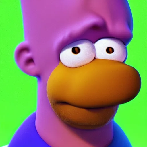 Image similar to stunning award winning hyperrealistic hdr 8 k highly detailed portrait photo of barney from the simpsons as a real human