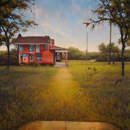 Image similar to 7 1 3 north 1 4 street, sapulpa, oklahoma in a stunning landscape by esao andrews