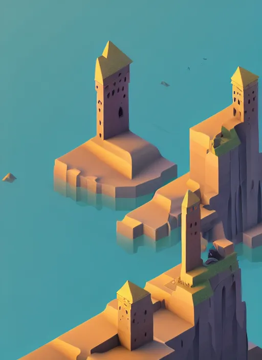 Image similar to a low poly isometric render of icelandic town in the style of monument valley, intricate, elegant, smooth, illustration, simple, solid shapes, by nuri iyem, james gurney, james jean, greg rutkowski, anato finnstark. pixar, octane render