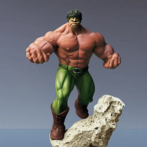 Image similar to realistic rock figurine, from the incredible hulk toy