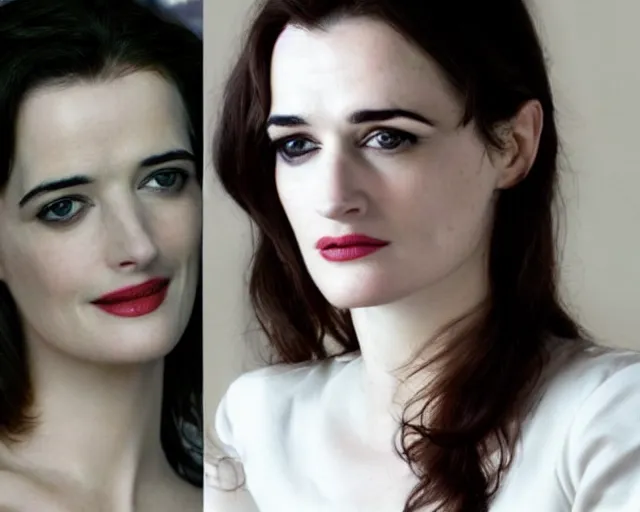 Image similar to mixture of eva green and rachel weisz