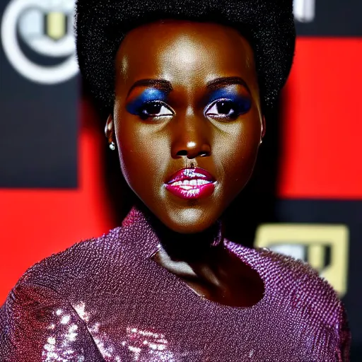 Image similar to a mixture of janelle monae and lupita nyongo