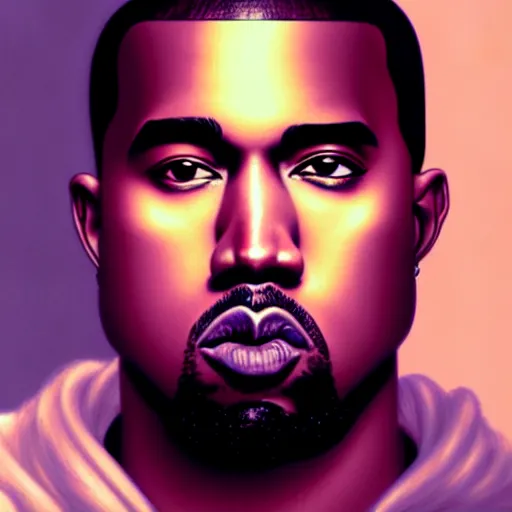 Image similar to beautiful anime kanye west portrait, anime, cyberpunk, ultra detailed, elegant, intricate, dynamic lighting, hyperrealist, digital art, digital painting, artstation, wlop, sharp focus, illustration, art by artgerm and greg rutkowski and alphonse mucha, 8 k