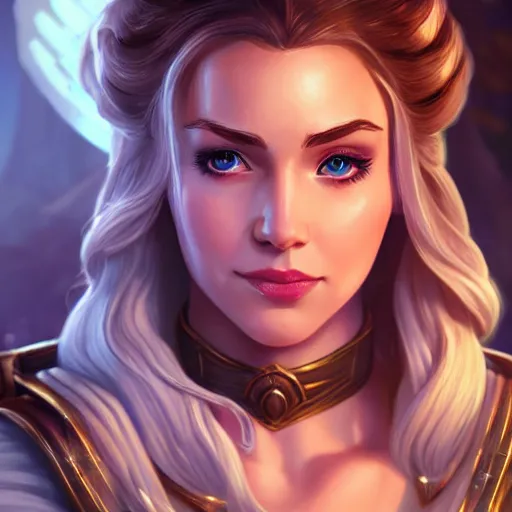 Image similar to portrait of jaina proudmoore amazing details 4 k beautiful ultra realistic sharp focus cinematic lightning highly detailed, digital painting, artstation, concept art, smooth, sharp focus, illustration sozomaika artgerm dandonfuga