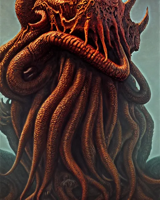 Image similar to cthulhu grotesque, ultra detailed, ultra realistic, adventure time, studio lighting, by beksinski, alejandro jodorowsky, giger, greg rutkowski, carne griffith trending on artstation, deviantart, photorealism