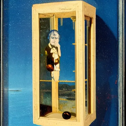 Prompt: joseph cornell original illustration