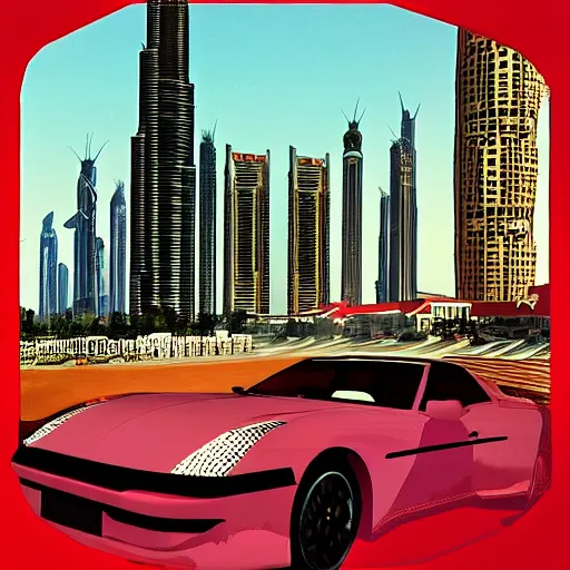 Prompt: gta : dubai by francis bacon