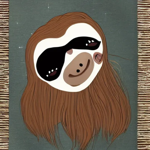 Image similar to sloth girl