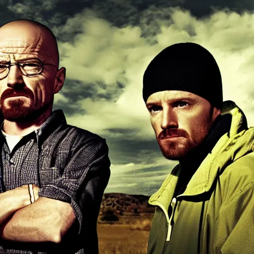 Image similar to walter white and jesse pinkman muckbang