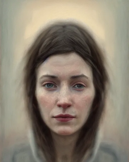 Image similar to cinematic portrait of young and severe woman with a crooked nose, intricate, elegant, by alyssa monks, highly detailed, symmetrical face, fine details, masterpiece, trending on artstation