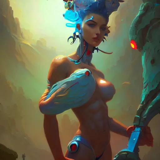 Image similar to a nubile amazonian woman, art by pete mohrbacher and guweiz and ilya kuvshinov, digital art, highly detailed, intricate, sci - fi, sharp focus, trending on artstation hq, deviantart, unreal engine 5, 4 k uhd image