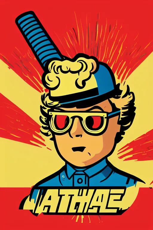 Image similar to fallout 7 6 retro futurist illustration art by butcher billy, sticker, colorful, illustration, highly detailed, simple, smooth and clean vector curves, no jagged lines, vector art, smooth andy warhol style