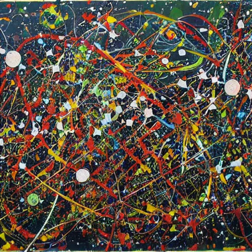 Prompt: geekatplay by Jackson Pollock