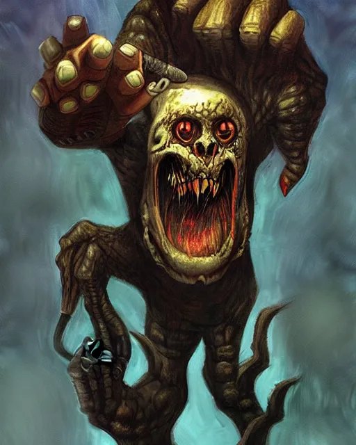 Image similar to a huge scary monster by BROM