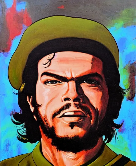 Image similar to portrait of che guevara, joyful, highly detailed painting by akira toriyama 8 k,