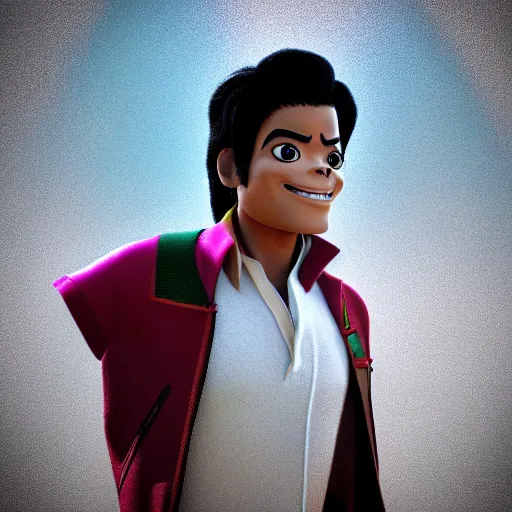 Image similar to michael jackson as a pixar disney character from up ( 2 0 0 9 ), unreal engine, octane render, 3 d render, photorealistic