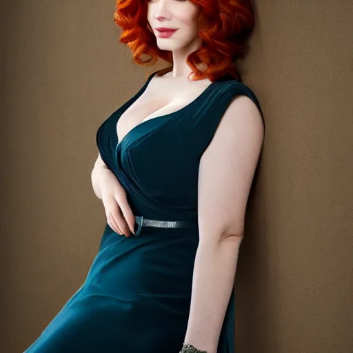 Image similar to photo of a gorgeous christina hendricks, realistic, professionally, professionally color graded, full body shot, sheer teddy, sharp focus, 8 k high definition, insanely detailed, intricate, elegant