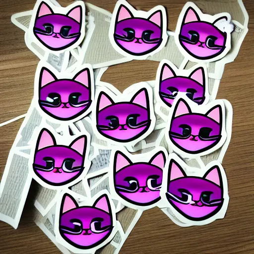 Image similar to cat emoji times seven sticker