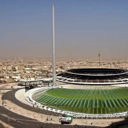 Prompt: Baghdad national stadium,