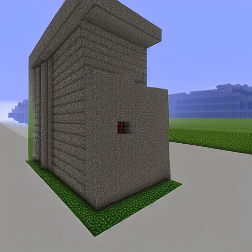 Prompt: A super computer in minecraft