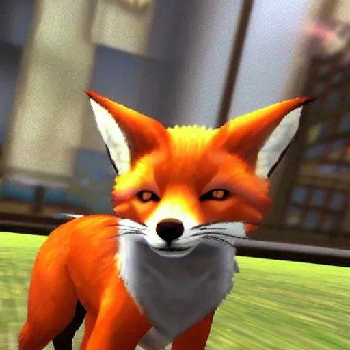 Image similar to a fox in a ps 2 game