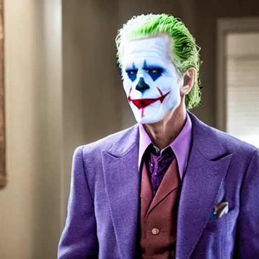 Prompt: film still of Ted Danson as joker in the new Joker movie