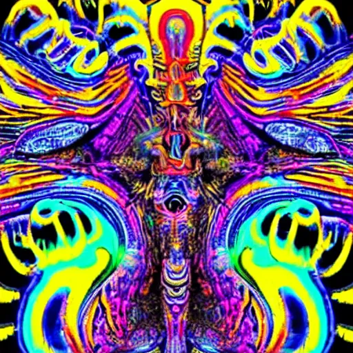 Prompt: psychedelic monster