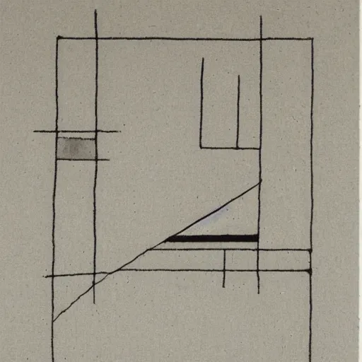 Image similar to architectural line etching by Ben Nicholson