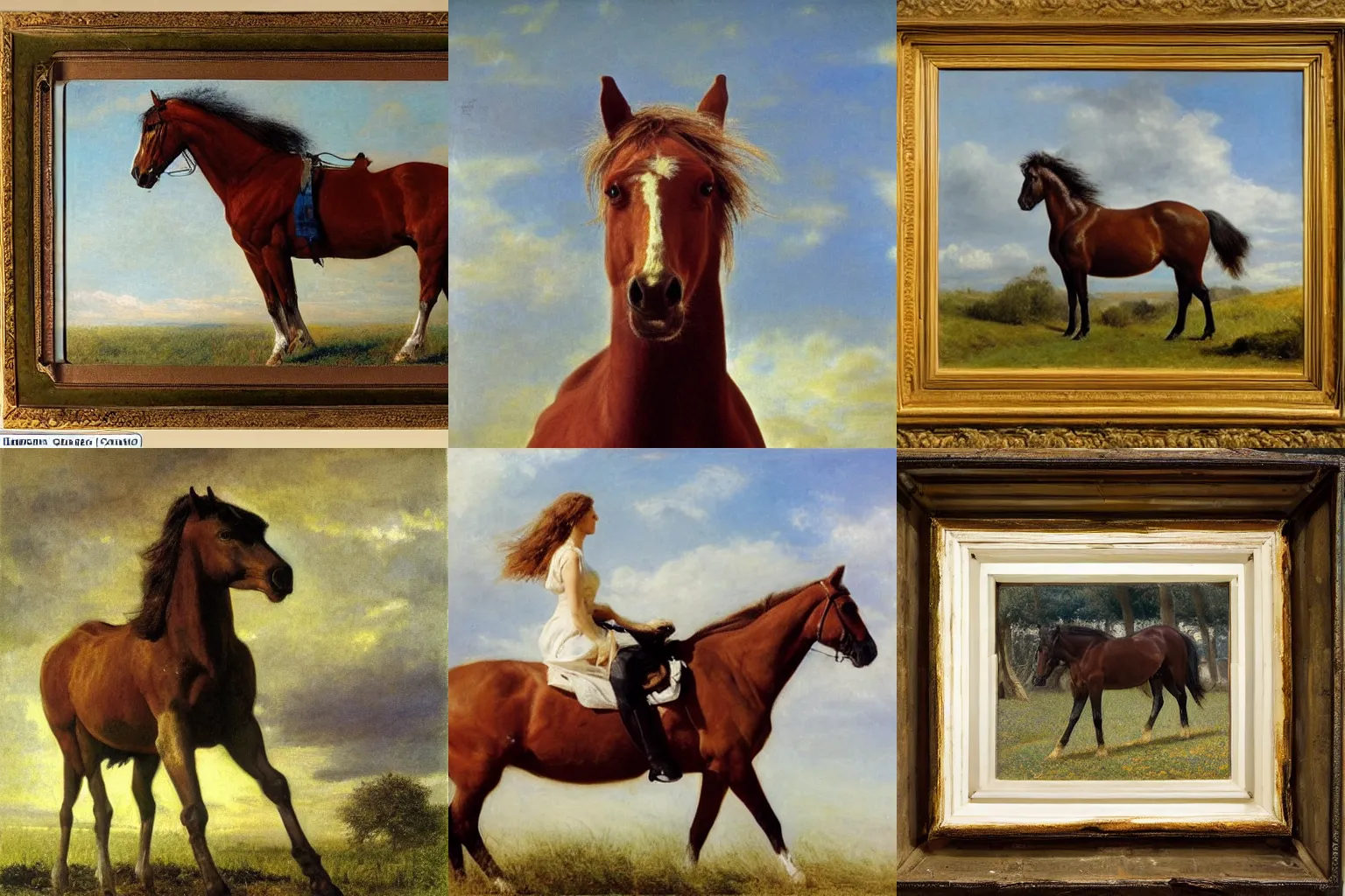 Prompt: a stunning horse in a bright summer day, painted by rosa bonheur, reimagined by industrial light and magic