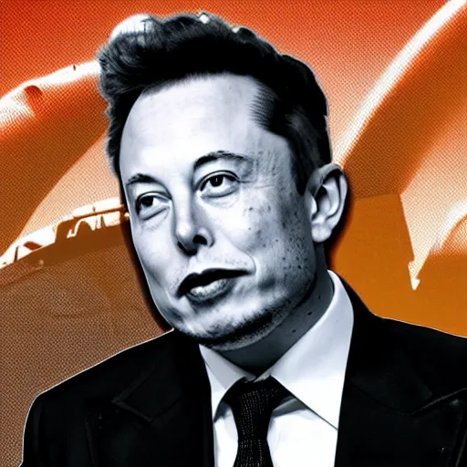 Image similar to Elon musk on the Mars Dollar bill