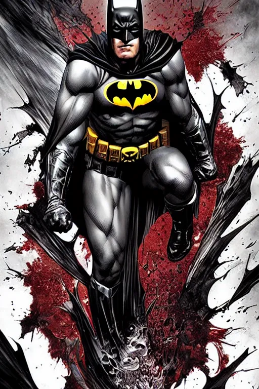 Image similar to batman damned hyper detailed cover art by lee bermejo