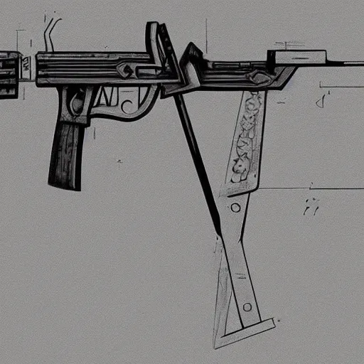 Prompt: An AK-M design by Leonardo Da Vinci