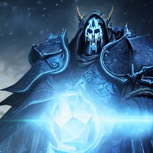 Lich King, Lord of the Scourge, Dark Lord of the Dead, WarCraft, frost,  ice, snow, fantasy, 8k resolution, hyperdetailed, natural lighting, - AI  Generated Artwork - NightCafe Creator