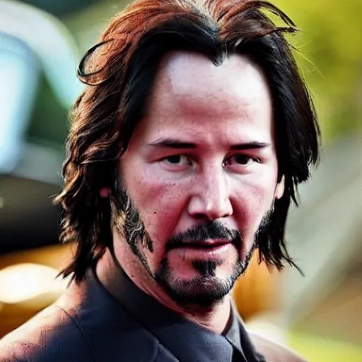 Image similar to photograph of keanu reeves as a 7 5 year old man, aged