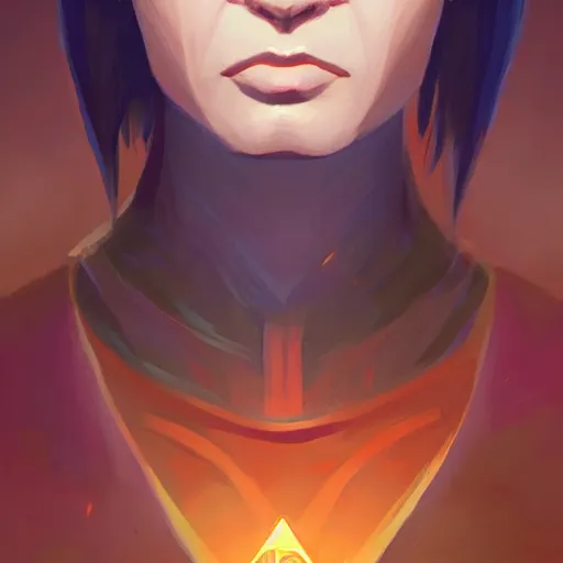 Image similar to face icon stylized minimalist magic : the gathering, loftis, cory behance hd by jesper ejsing, by rhads, makoto shinkai and lois van baarle, ilya kuvshinov, rossdraws global illumination