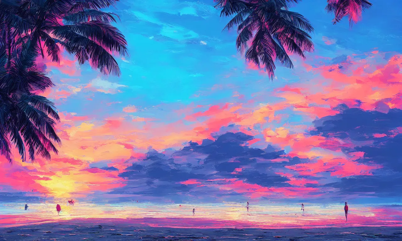 Image similar to paradise beach by alena aenami artworks in 4 k